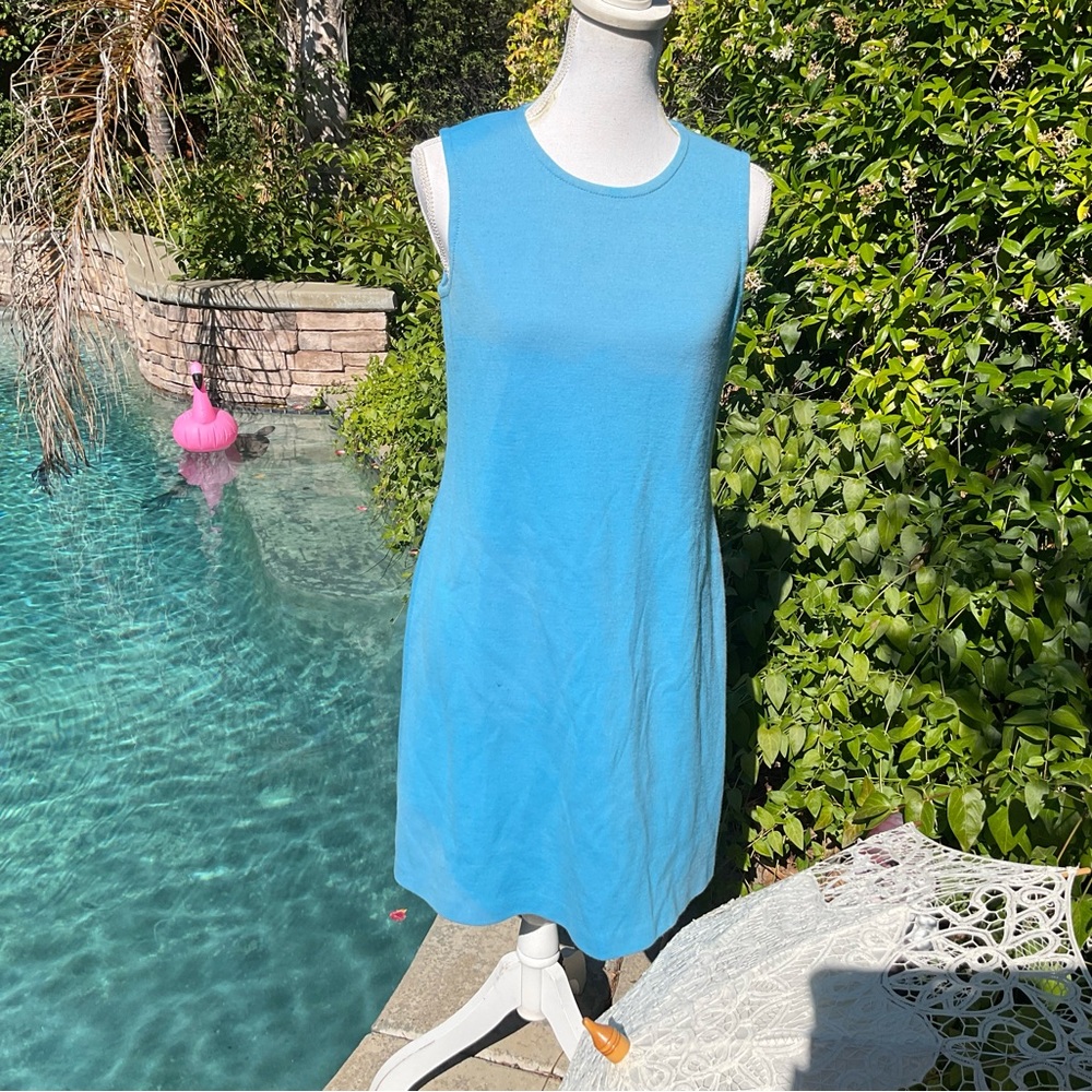 St John Collection Aqua 💦 turquoise suit couture Dress for jacket or coat Sz 6
